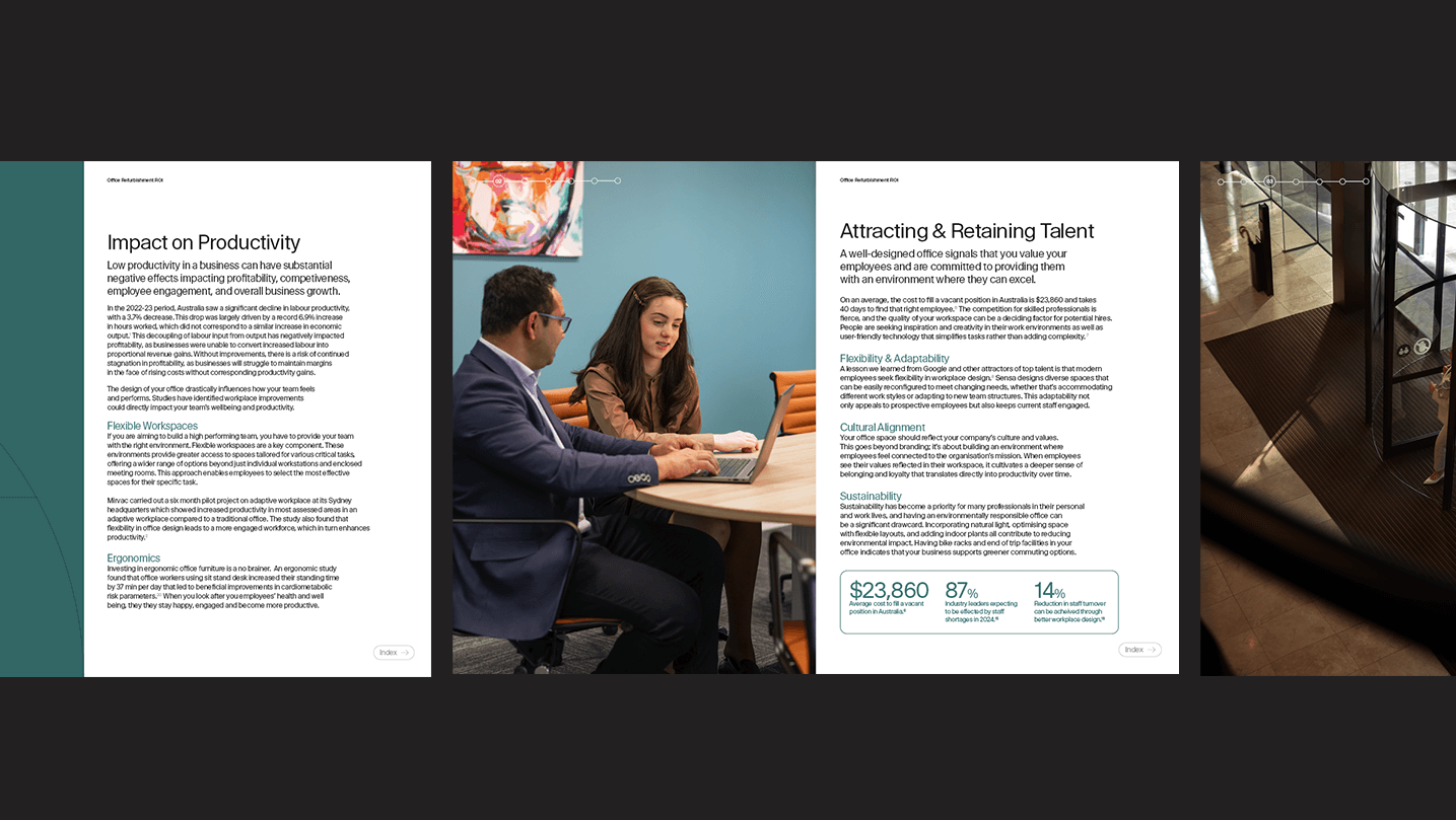 Office Refurbishment ROI Sample Pages