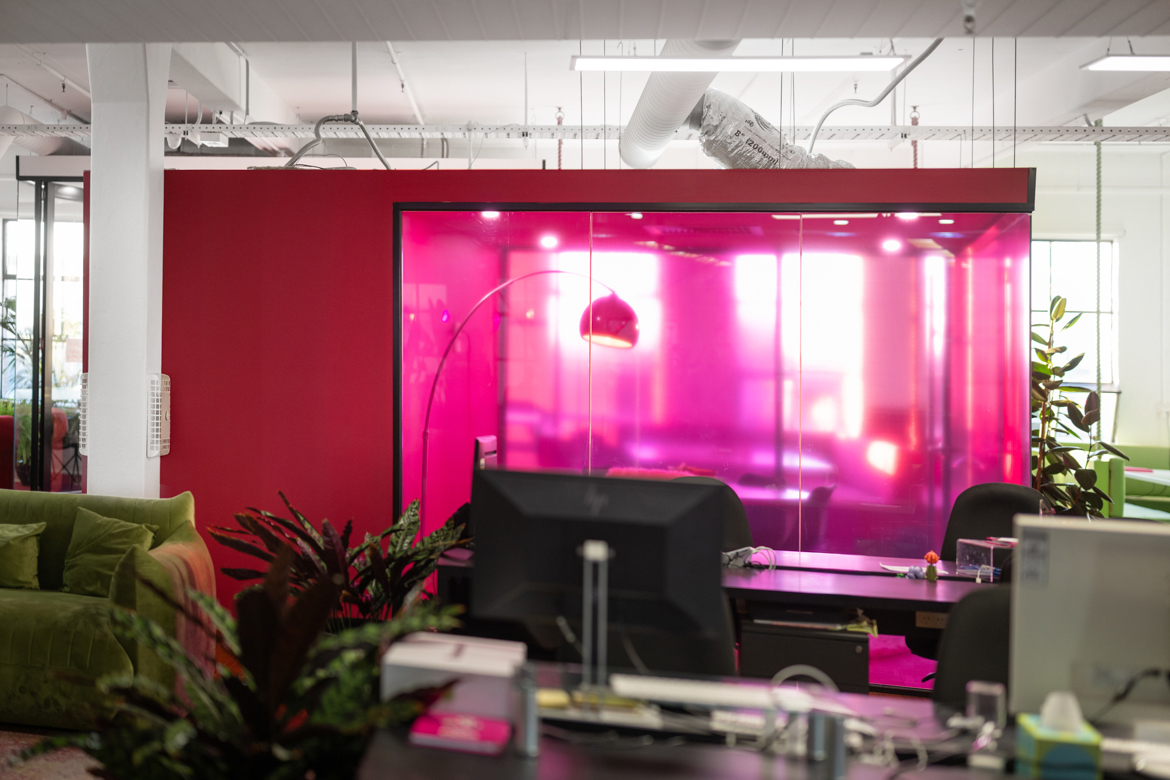 Office Designs in Pink Color