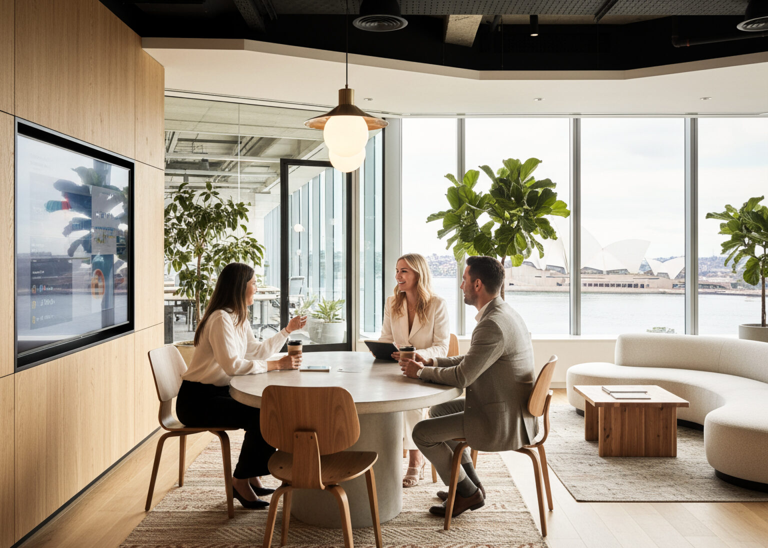 Office meeting discussion between employees