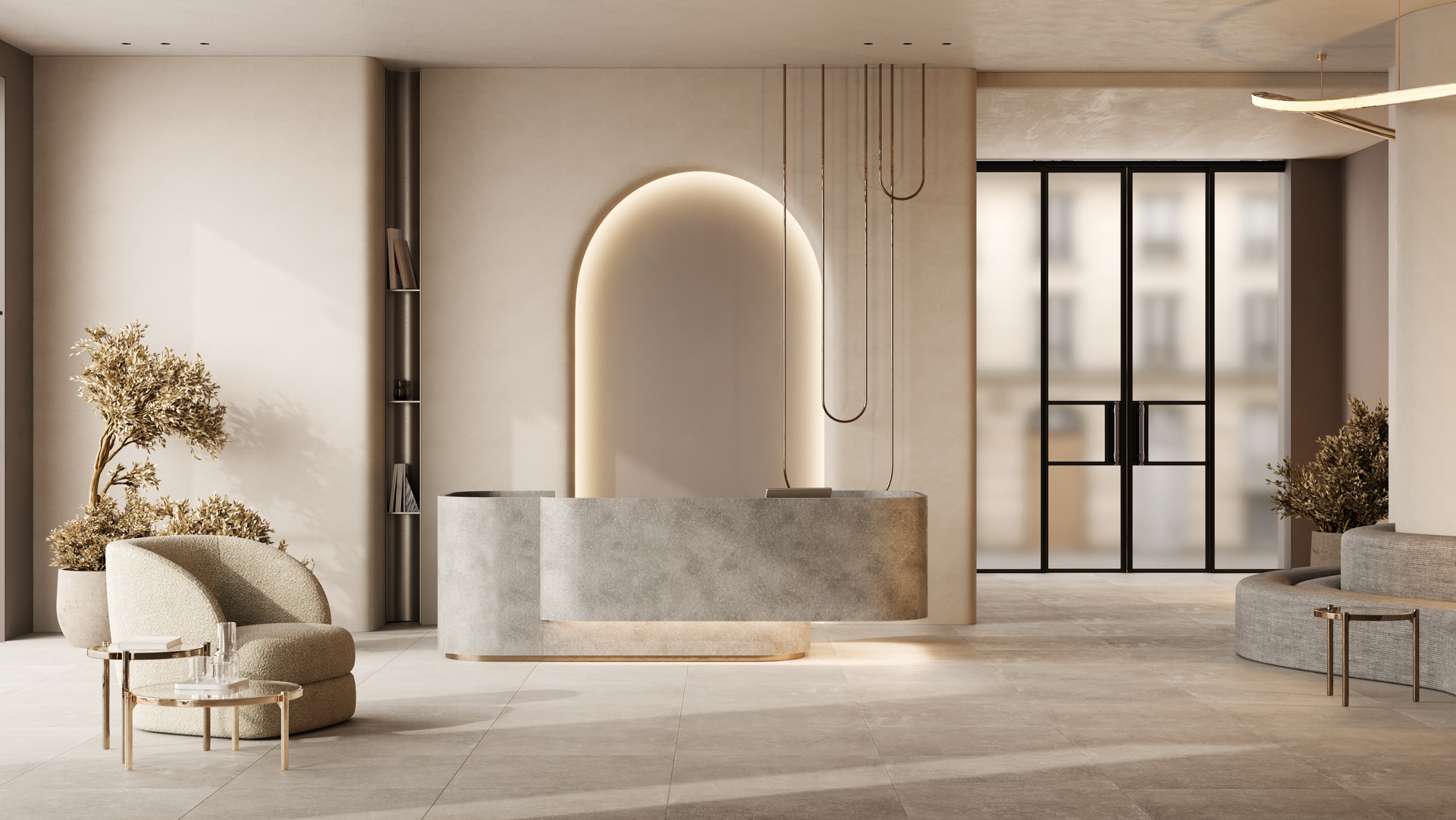 Premium wall decor and interior design with lightening